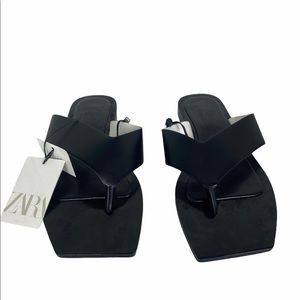 Zara Square Toe Minimal Sandal